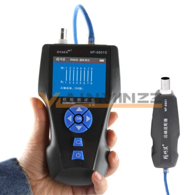 Noyafa NF-8601S Tester cavo di rete TDR localizzatore filo metallico LCD per RJ45/RJ11 - Immagine 1 di 4
