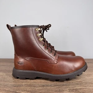 Men's 9 Ugg Kirkson wool-lined Chestnut brown leather boots 1120992 - Picture 1 of 9