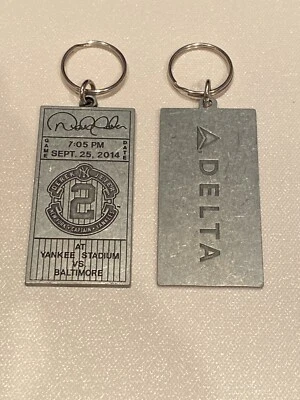 NY Yankees 2014 Derek Jeter Final Season Game Ticket Stub Keychain SGA Replica - Image 1 of 3