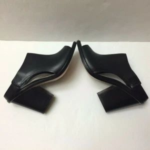 Stivaletti Cole Haan donna taglia US 6 neri in pelle punta aperta slide mule tacco alto - Foto 1 di 8