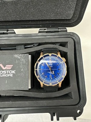 Reloj automático para hombre VOSTOK EUROPE ANCHAR Submarine K-162 48 mm esfera azul SN #1 Foto 1 de 4