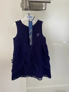 Pampolina Festive Mädchenkleid Luxus Gr. 80/86 Festlich Dunkelblau Elfe Hochzeit - Bild 1 von 8