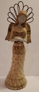  Estatua de ángel de cerámica de porcelana de 12" regalo de San Valentín de amor  - Imagen 1 de 7