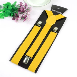 Men Women Pants Braces Clip-on Elastic Y-Shape Adjustable dazzling Suspenders - Picture 1 of 21
