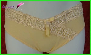 Culotte - Slip MIRIALE Couleur Jaune Dentelle Taille M 40/42 - AB65 - Imagen 1 de 3