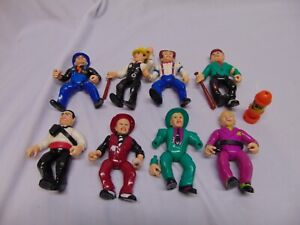 (8) Walt Disney Plates Dick Tray Action Figures w/ accessories Sink Bomb 5" tall