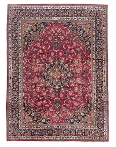 Mashhad Handgeknüpfter Perserteppich 406x312 cm-Fine,Orient,Carpet,Rug,Rot - Picture 1 of 11