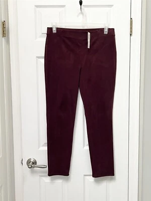 Новый с Ярлыками Chico's размер 1 M 8-10 x 27» глубокий Мерло красный искусственной вязки замша леггинсы брюки - Изображение 1 из 4