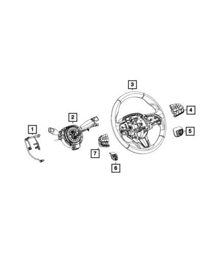 Volante delantero genuino Mopar 2015 Chrysler 200 Evic Switch 68146889AC Foto 1 de 1