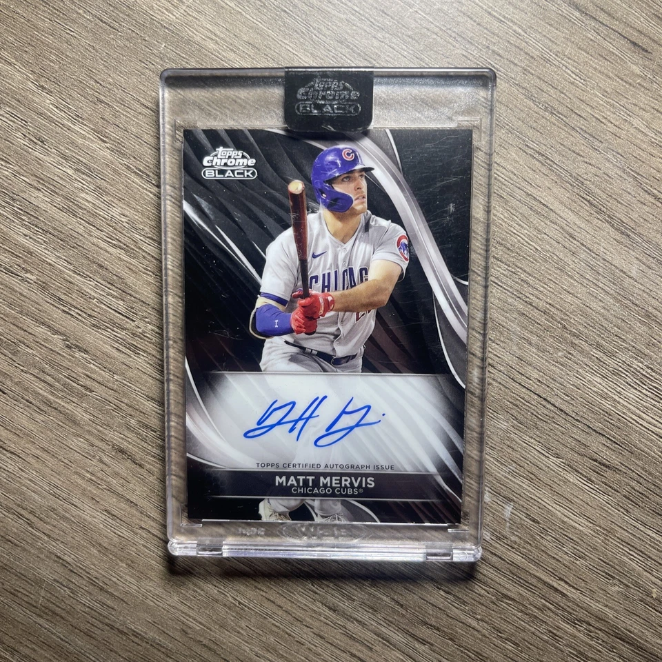 2024 Topps Chrome Black Matt Mervis Auto #CBA-MME Chicago Cubs - Image 1 of 1