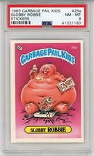 1985 Topps OS1 Garbage Pail Kids Series 1 SLOBBY ROBBIE 26a Matte Card PSA 8