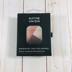 Native Union Marquetry Case - Italian Leather Case for AirPods Gen 1 & 2 (Rose) - Picture 1 of 4