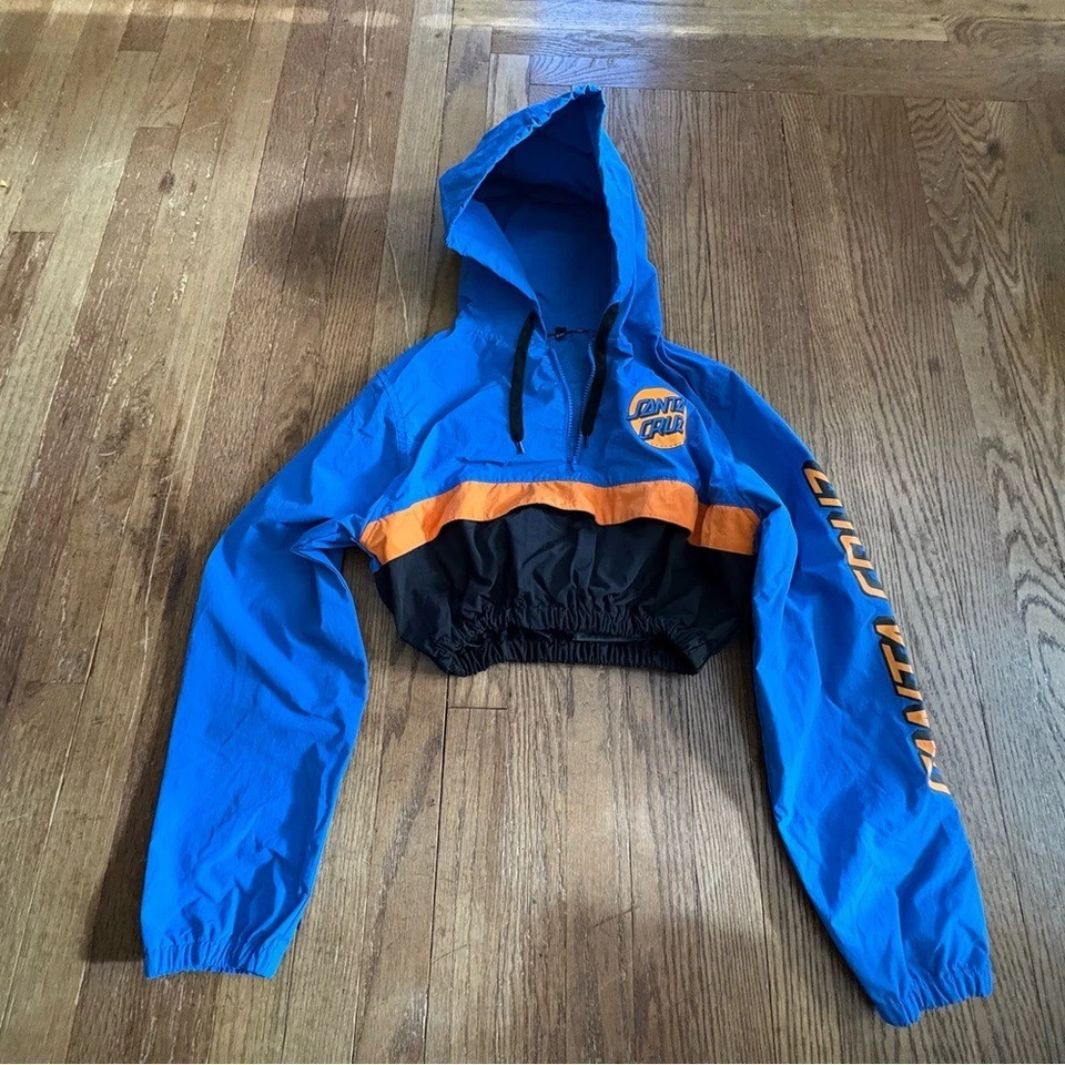 Cortavientos Santa Cruz Recortado Anorak S/M Azul Naranja Negro Patín Logo Foto 1 de 3