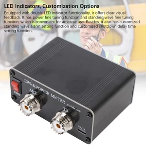 SWR Power Meter Color LCD Display Aluminum Alloy 120W SWR Power Meter FM AM SSB - Photo 1/12