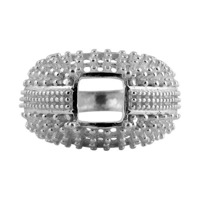 Anillo de plata esterlina 925 semi montaje facetado 8 mm para mujer/niña Foto 1 de 2