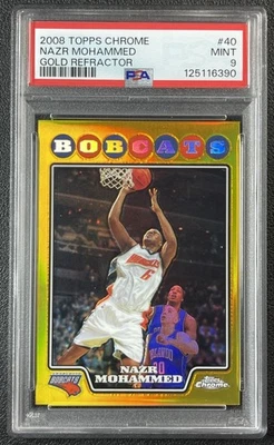 NAZR MOHAMMED PSA 9 2008-09 TOPPS CHROME #40 GOLD REFRACTOR 22/50 - Image 1 of 2