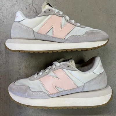 New Balance 237 Shoe Women’s 5.5 Lifestyle Running WS237GA Sneakers Pink White - Image 1 of 4