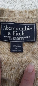 Vintage Abercrombie & Fitch Sweater Mens XL Wool Crewneck Pullover 90s - Picture 1 of 5