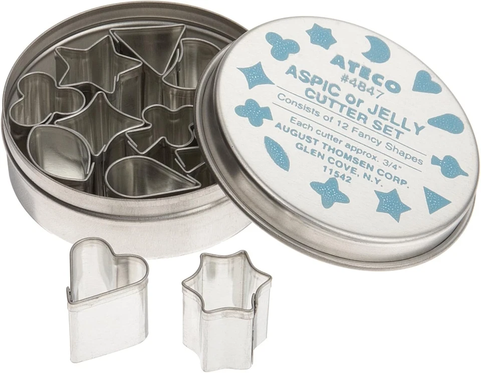 Ateco 3/4-Inch Aspic Cutters, Set of 12 #4847 - .75-Inch Silver  - Image 1 of 1