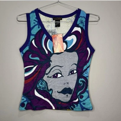 NUEVO CON ETIQUETAS HAYES Custo Barcelona Mujer Camiseta sin mangas Talla Mediana Euro Foto 1 de 2