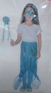 NIXE MEERJUNGFRAU KOSTÜM MÄDCHEN # Karneval Kinder Rock Haarreif Zepter - Bild 1 von 3