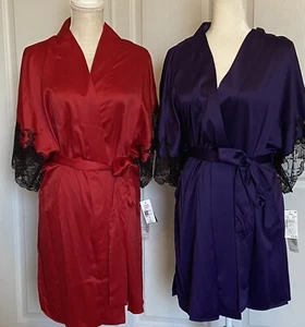¡NUEVO! BATAS RECORTADAS DE ENCAJE ROJO SEDOSO NATORI!/ GRANDES/$320/ENVÍO AHORA - Imagen 1 de 9