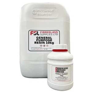 Resina de poliéster GRP de fibra de vidrio de uso general 10 kg. Incluye catalizador. - Imagen 1 de 2