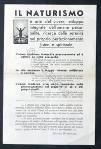 Opuscolo informativo - Il Naturismo - anni '30 - Picture 1 of 3