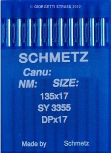 AGHI 135x17 Misura 70 Macchina da cucire dp x 17 sy 3355 pelle tessuto 135 x 17 - Foto 1 di 1