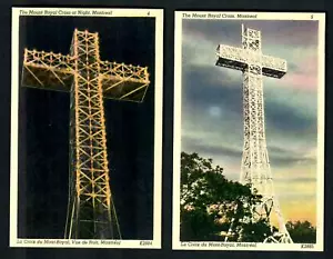 #785i Montreal (2) Pcs. La Croix The Mount Royal Cross Night & Day Linen Unused - Picture 1 of 2