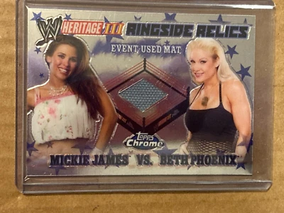 WWE Topps Heritage III 2008 alfombrilla de anillo cromada Mickie James Beth Phoenix - Mon RAW Foto 1 de 3