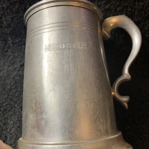 Vtg Jostens Pewter Mug Memorex Telex Glass Bottom - Picture 1 of 8