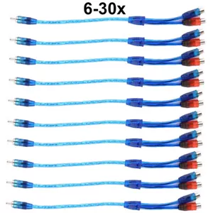 6-30PCS 1 Male to 2 Female RCA Y Splitter Audio Jack Cable Adapter Connector - Picture 1 of 13