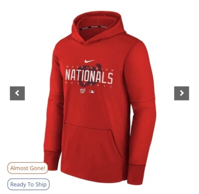 NWT Nike MLB Washington Nationals kids  Therma  Fit Pullover Hoodie Sz S 8 $70 - Image 1 of 4