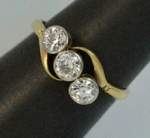 2.20Ct Simulated Diamond Victorian Engagement Ring 14K Yellow Gold Plated Silver - Picture 1 of 6