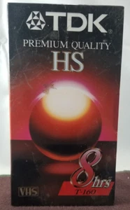 TDK T-160 - 8 Hr Premium Quality HS Blank VHS Tape - NEW - FACTORY SEALED - Picture 1 of 4