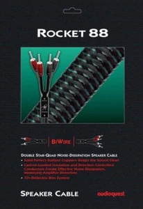 AudioQuest Rocket 88 BiWire Speaker Cable - 15’ Pair - Authorized Dealer - Picture 1 of 8
