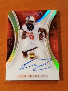 2016 Immaculate Collegiate Gold #140 Josh Ferguson Illinois Rookie Auto #'d 3/25