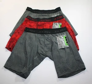 Nuevo 3 JOCKEY SPORT MIDWAY BRIEF 8141 ajuste atlético microfibra ROJO GRIS NEGRO S - Imagen 1 de 6