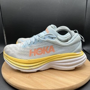 Hoka One One Womens Size 10 B Bondi 8 1127952 SSCA Blue Running Shoes Sneakers - Picture 1 of 10
