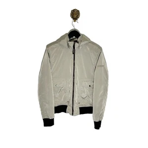 Penn-Rich Woolrich grigio giacca con cappuccio e zip intera uomo taglia small - Foto 1 di 6
