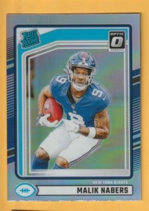 2024 Panini Donruss MALIK NABERS Optic Rated Rookies Preview #383 Giants - Foto 1 di 2