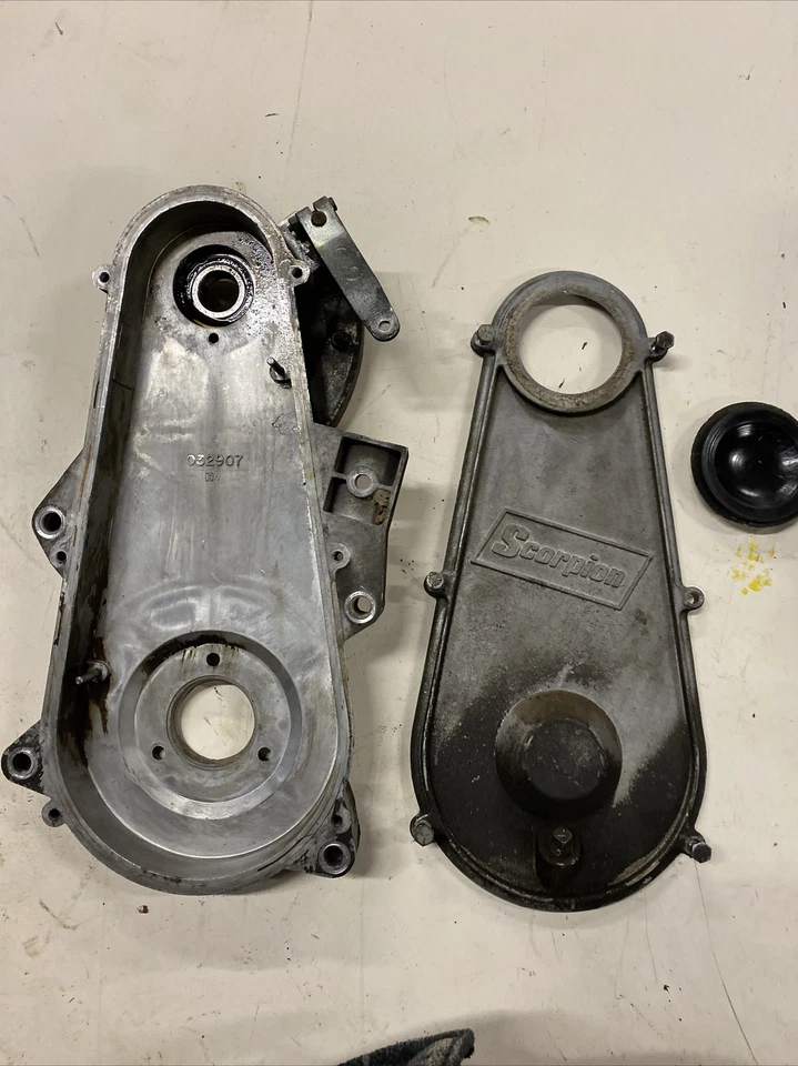 1974 Vintage Scorpion Snowmobile Super Stinger Chain case chaincase - Image 1 of 4