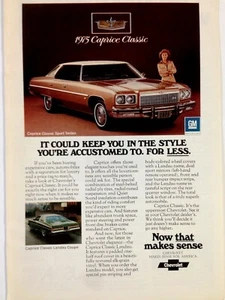1975 Chevrolet Caprice Classic Print Ad - Picture 1 of 2