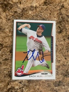 Zach McAllister Signed 2014 Topps Auto Cleveland Indians # 616 - Picture 1 of 1