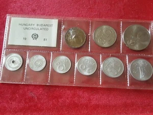 Ungheria set di i monete FDC in folder del 1981 - Picture 1 of 6