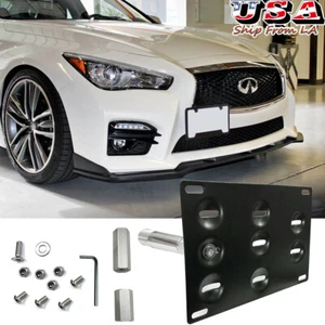 For Infiniti FX35 FX45 G37 Q50 Q60 Front Tow Hook License Plate Mount Bracket - Picture 1 of 8