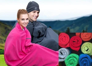 Fleece Sleeping Bag Liner Envelope Shaped Camping Travel Hiking 180x75cm - Picture 1 of 22