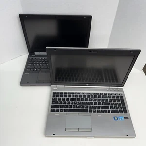 Lot of 2 HP EliteBook 8570w & 8570p 15.6" i7 & i5 8GB RAM Laptops AS IS BOOTS - Picture 1 of 15