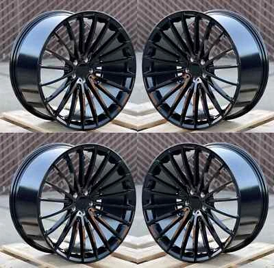 19" 8.5/9.5 Staggered S580 Style Rims Black 5x112 For Mercedes Benz SL450 SL550 - Image 1 of 4